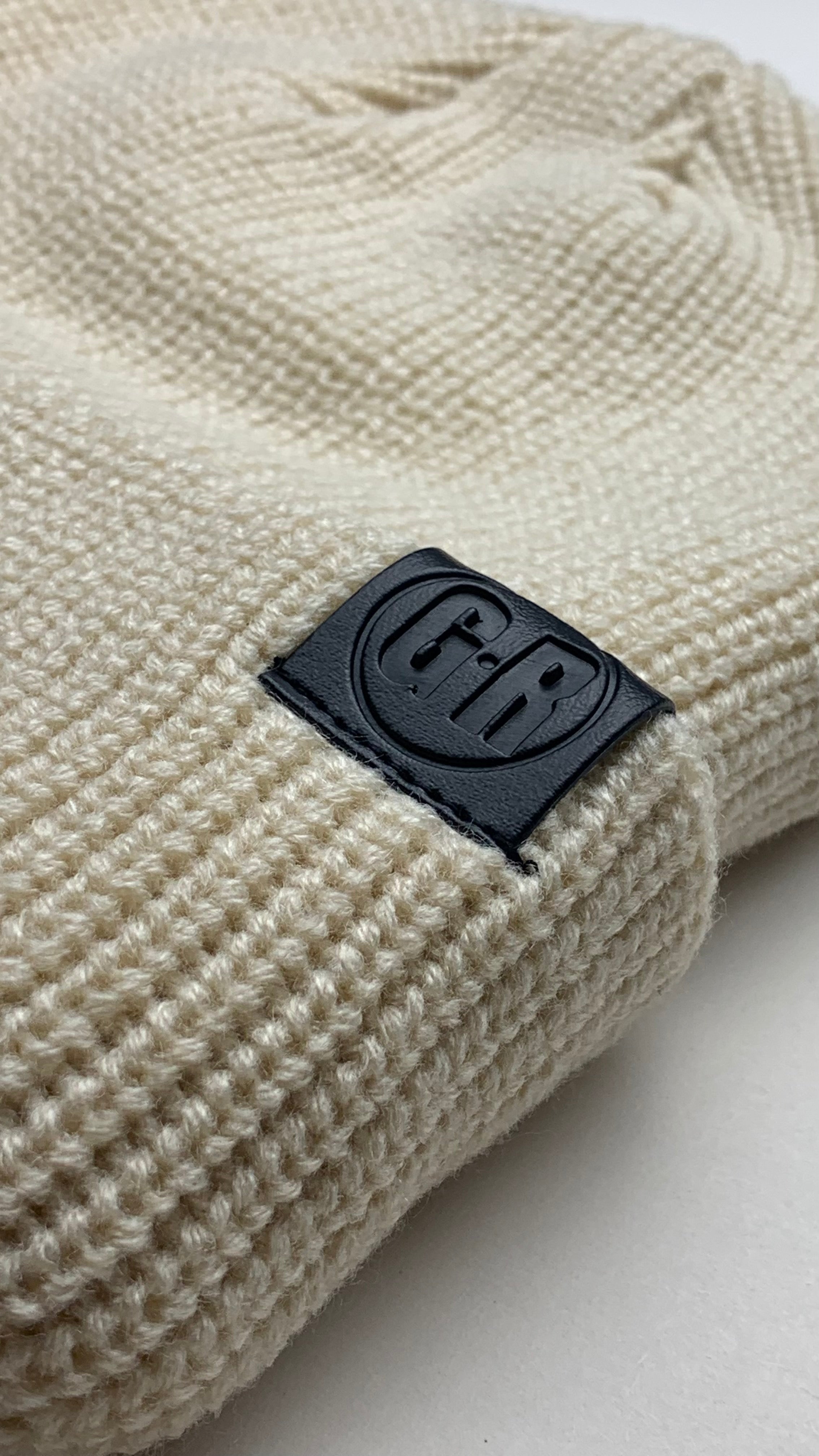 Solid Knit Beanie - BEIGE