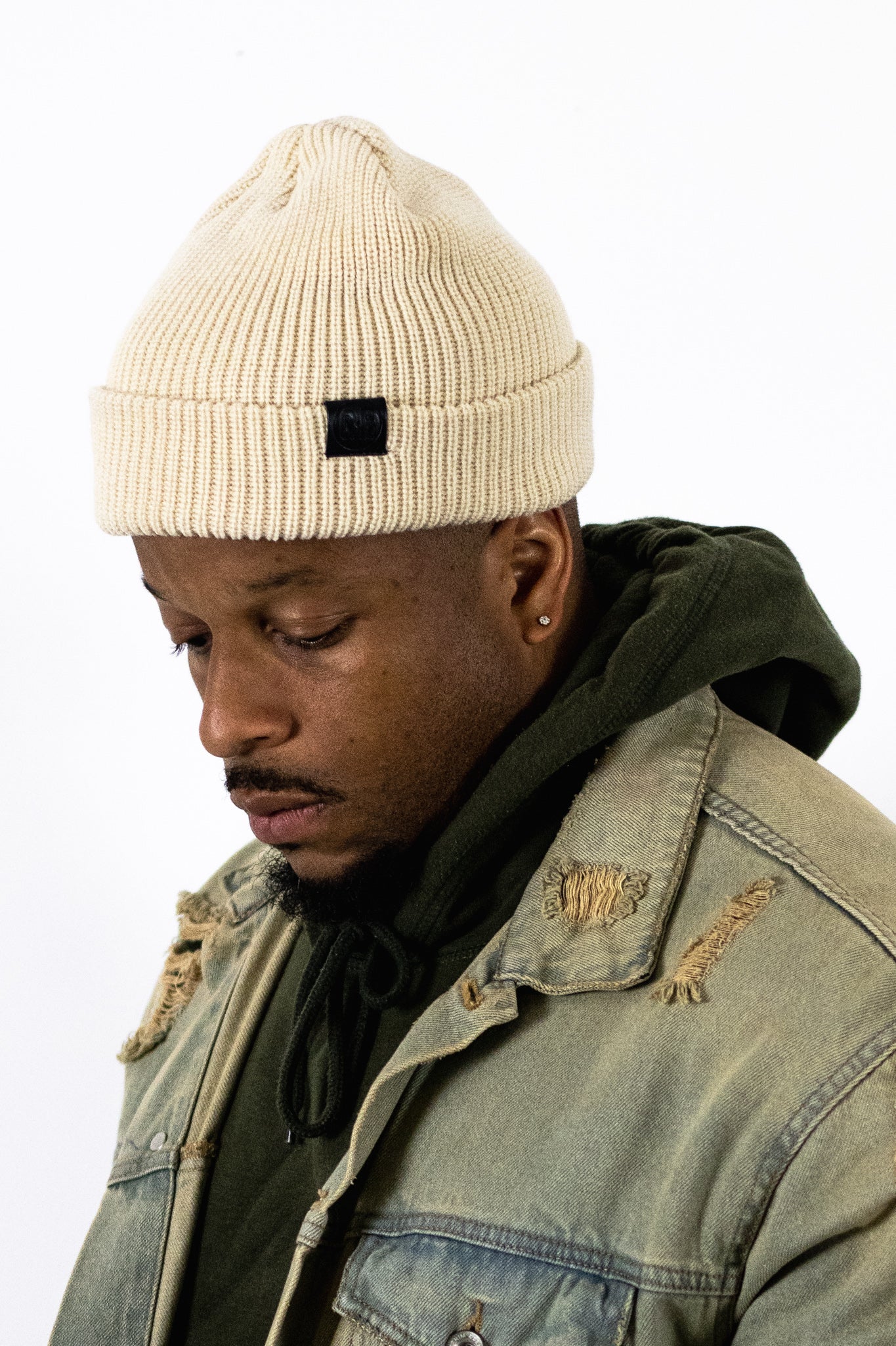 Solid Knit Beanie - BEIGE