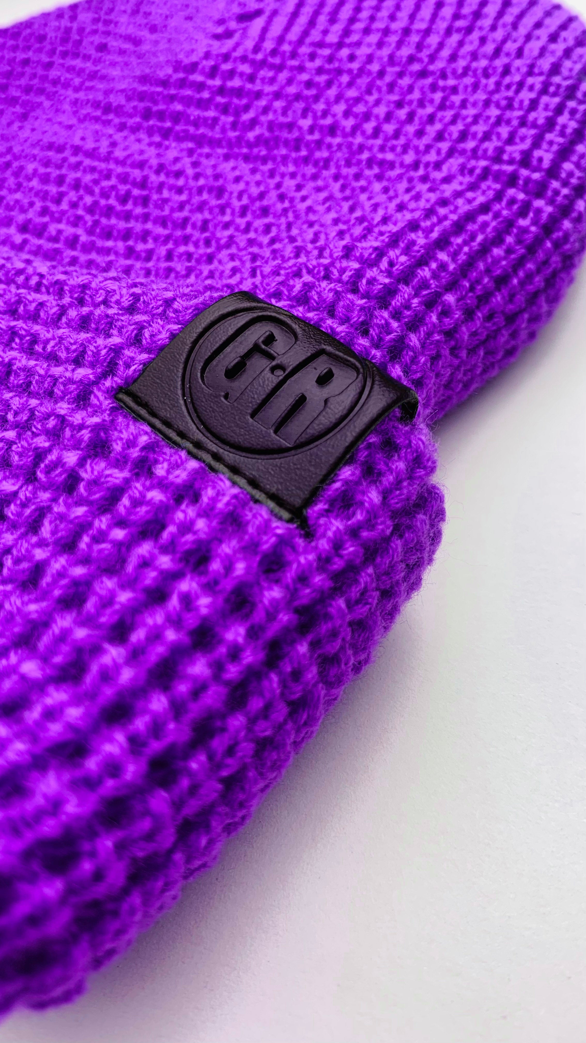 Waffle Knit Beanie - PURP