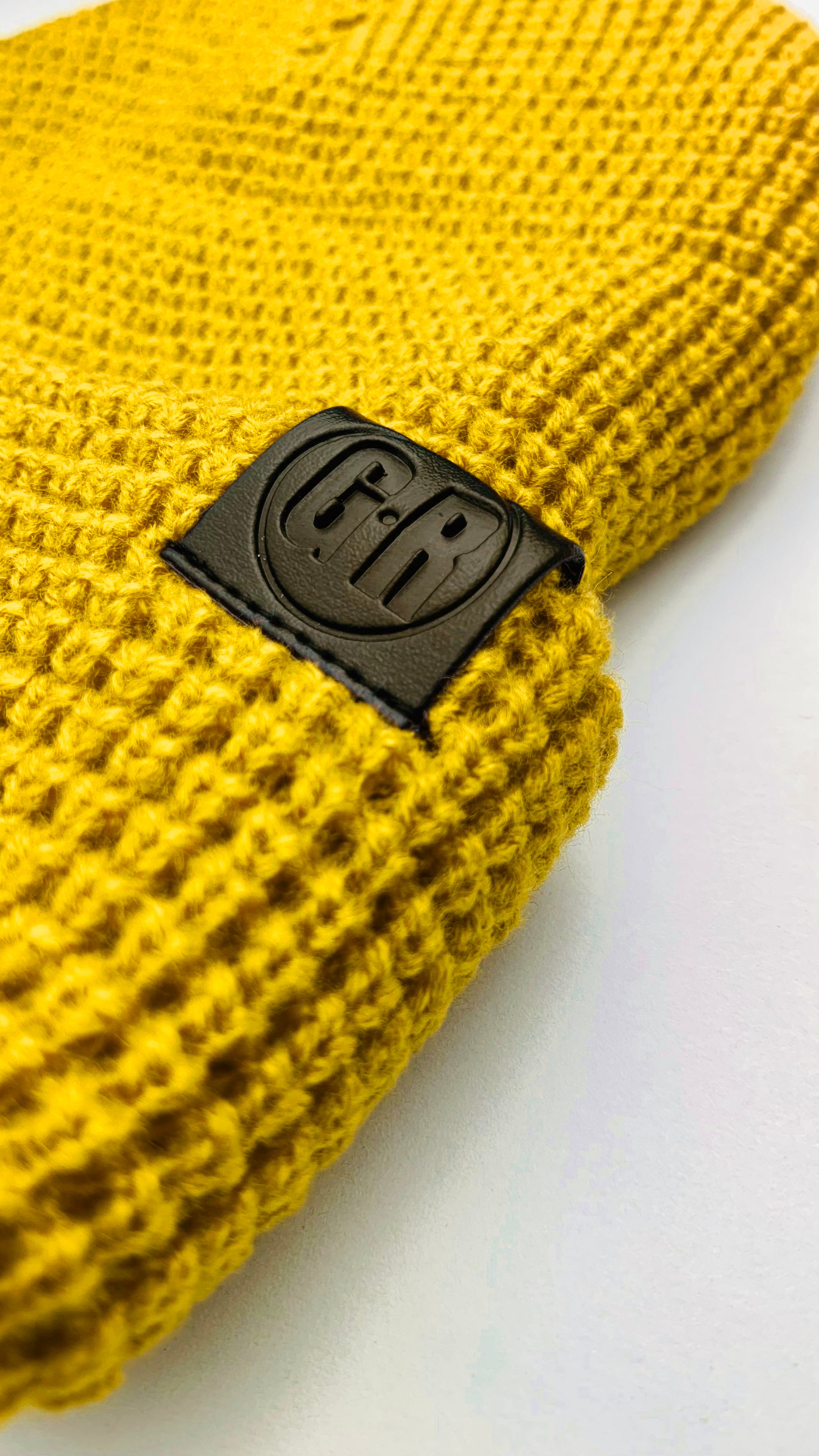 Waffle Knit Beanie - GOLD