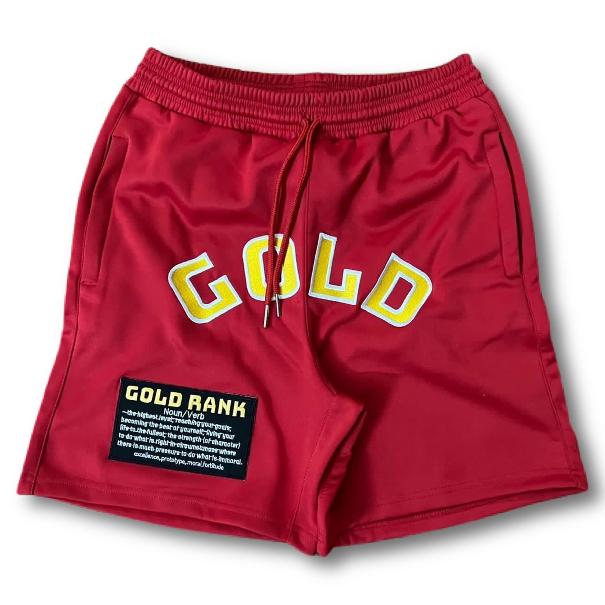 BIG GOLD - Jogger Shorts - Crimson