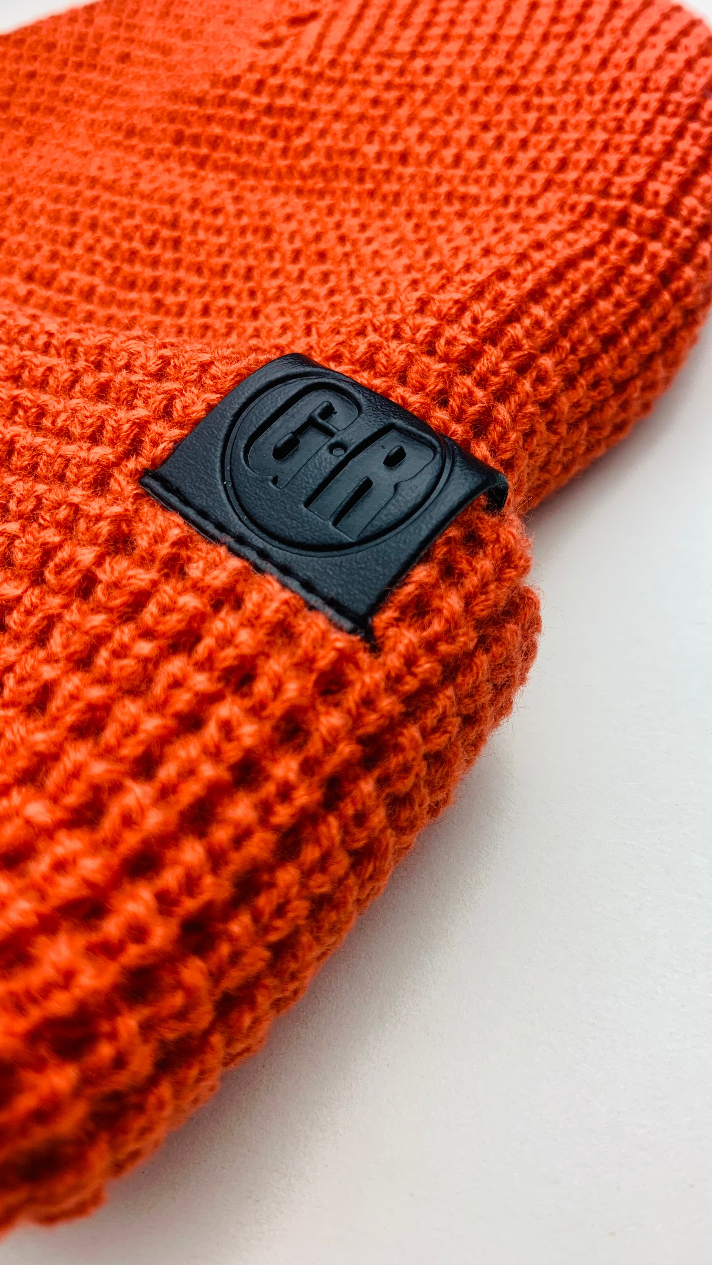 Waffle Knit Beanie - BRICK