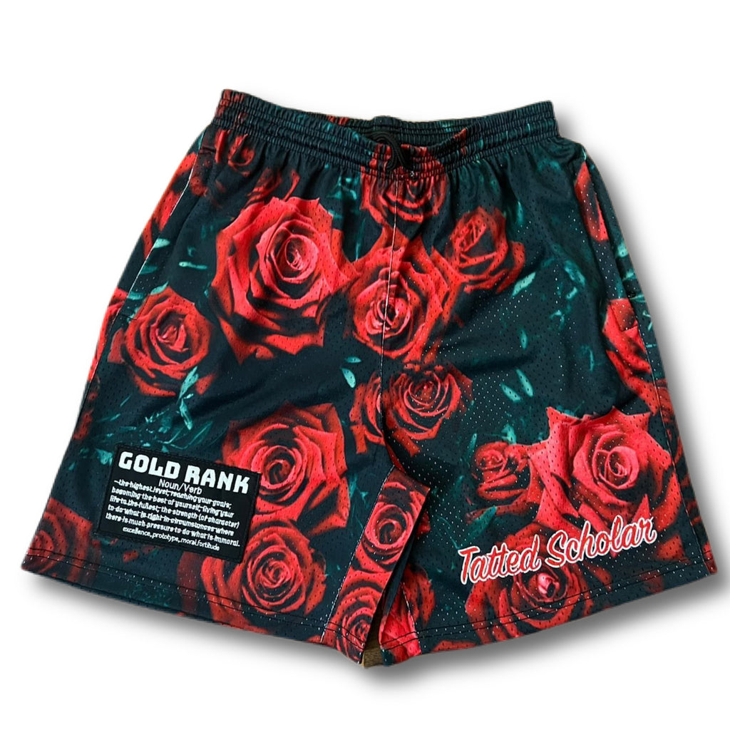 RED ROSE - Mesh Shorts